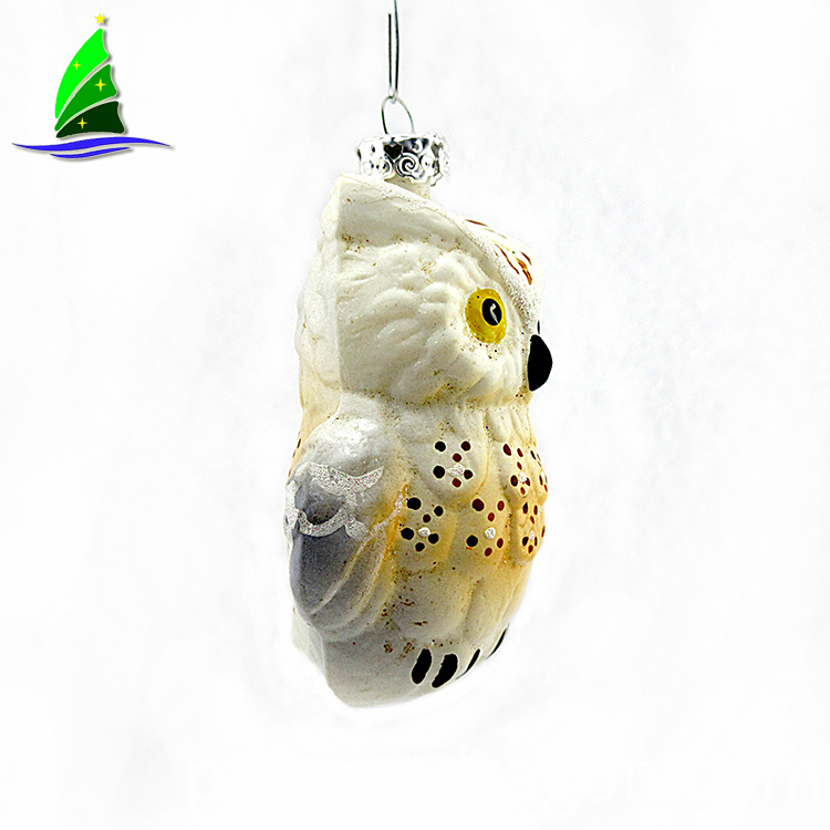 Ornamentos de coruja de vidro de Natal Christmas Glass Owl Ornaments
